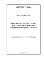 Phát triển đội ngũ Hiệu trưởng các trường Trung học cơ sở ở huyện miền núi đặc biệt khó khăn