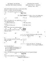 Đề thi giữa học kì 2 môn Toán lớp 11 trường THPT Đoàn Thượng, Hải Dương năm học 2016  2017 