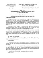 Bao cao tinh hinh thuc hien va KQ PCGD THCS nam 2016