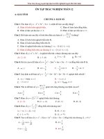 trắc nghiệm tổng hợp ôn tốt nghiệp môn toán 2017