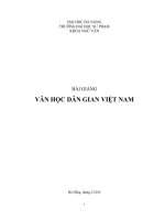 VĂN học dân GIAN VIỆT NAM 