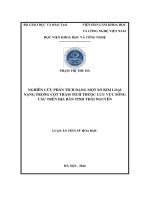 Nghiên cứu phân tích dạng một số kim loại nặng trong cột trầm tích thuộc lưu vực sông Cầu trên địa bàn tỉnh Thái Nguyên (LA tiến sĩ)