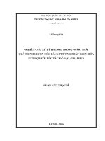 Nghiên cứu xử lý phenol trong nước thải quá trình luyện cốc bằng phương pháp ozon hóa kết hợp với xúc tác Fe0-Fe3O4 Graphen