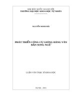 Phát triển công cụ gióng hàng văn bản song ngữ