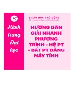 Hướng dẫn giải nhanh phương trình hệ phương trình bất phương trình bằng máy tính casio