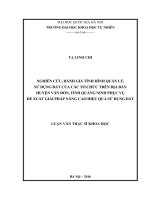 tóm tắt Nghiên cứu, đánh giá tình hình quản lý, sử dụng đất của các tổ chức trên địa bàn huyện Vân Đồn, tỉnh Quảng Ninh phục vụ đề xuất giải pháp nâng cao hiệu quả sử dụng đất