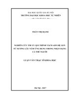 tóm tắt Nghiên cứu tối ưu qui trình tách AND hệ gen từ xương lâu năm ứng dụng trong nhận dạng cá thể người