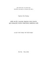 Đối ngẫu mạnh trong bài toán quy hoạch toàn phương không lồi (LV thạc sĩ)