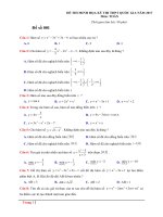 nhiều đề ôn tốt nghiệp Toán có giải