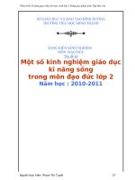 Skkn phát triển kĩ năng giao tiếp cho học sinh lớp 2 thông qua phân môn tập làm văn 