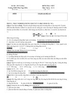 Đề kiểm tra 45 phút học kì 2 môn Vật lý lớp 11 trường THPT Phan Ngọc Hiển, Cà Mau năm học 2014  2015 