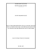 Quản lý hoạt động bồi dưỡng năng lực giáo dục cho giáo viên các trường trung học cơ sở trên địa bàn huyện yên lập, tỉnh phú thọ theo định hướng chuẩn nghề nghiệp (tóm tắt  trích đoạn)