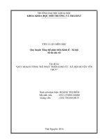 Quy hoch tng th phát trin kinh tế  xã hội huyện đồng hủy