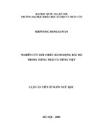 Nghiên cứu đối chiếu hành động bác bỏ trong tiếng thái và tiếng việt (Tóm tắt  trích đoạn)