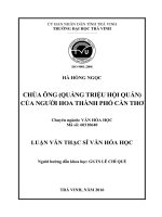 Chùa ông (quảng triệu hội quán) của người hoa thành phố cần thơ (tóm tắt  trích đoạn)