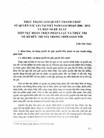 Thực trạng giải quyết tranh chấp về quyền tác giả tại việt nam giai đoạn 2006 2012 và một số đề xuất tiếp tục hoàn thiện pháp luật và thực thi về sở hữu trí tuệ trong thời gian tới (Tóm tắt  trích đoạn)