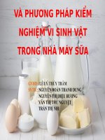 tìm hiểu các chỉ tiêu và phương pháp kiểm nghiệm vi sinh vật trong nhà máy sữa