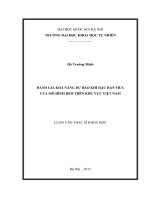 Đánh giá khả năng dự báo khí hậu hạn mùa của mô hình RSM trên khu vực việt nam (tóm tắt  trích đoạn)