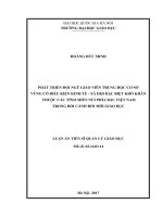 Phát triển đội ngũ giáo viên trung học cơ sở vùng có điều kiện kinh tế  xã hội đặc biệt khó khăn thuộc các tỉnh miền núi phía bắc việt nam trong bối cảnh đổi mới giáo dục (tóm tắt  trích đoạn)