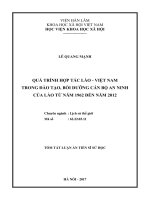 Quá trình hợp tác lào   việt nam trong đào tạo, bồi dưỡng cán bộ an ninh của lào từ năm 1962 đến năm 2012 (tt) 