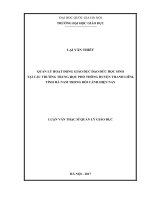 Quản lý hoạt động giáo dục đạo đức học sinh tại các trường trung học phổ thông huyện thanh liêm, tỉnh hà nam trong bối cảnh hiện nay (tóm tắt  trích đoạn)