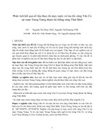 Phân tích kết quả số liệu thực đo mực nước và lưu tốc tại trạm trung trang (Tóm tắt  trích đoạn)