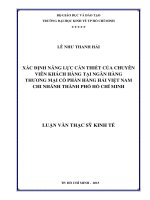 Xác định năng lực cần thiết của chuyên viên khách hàng tại ngân hàng thương mại cổ phần hàng hải việt nam chi nhánh thành phố hồ chí minh 