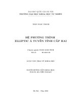 Hệ phương trình elliptic á tuyến tính cấp hai (tóm tắt  trích đoạn)
