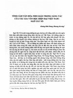 Tình cảm văn hóa nho giáo trong sáng của tác gia văn học hiện đại việt nam   ngô tất tố (Tóm tắt  trích đoạn)
