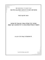 Kinh tế trang trại tỉnh Tây Ninh hiệu quả kinh tế và giải pháp phát triển