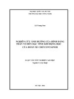 Nghiên cứu ảnh hưởng của hình dáng thân vỏ đến đặc tính khí động học của đoàn xe chở container (tóm tắt  trích đoạn)