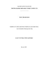 Nghiên cứu điều kiện phát triển du lịch sinh thái dải ven biển tỉnh quảng trị (Tóm tắt  trích đoạn)