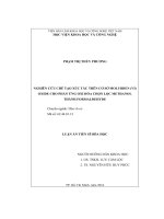 Nghiên cứu chế tạo xúc tác trên cơ sở molybden (VI) oxide cho phản ứng oxy hóa chọn lọc methanol thành formaldehyde (LA tiến sĩ)