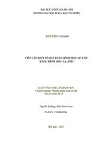 Tiếp cận một số bài toán hình học sơ cấp bằng hình học xạ ảnh (Tóm tắt  trích đoạn)