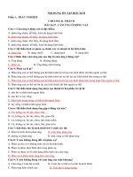 Đề cương sinh 11 HK2 có đáp án