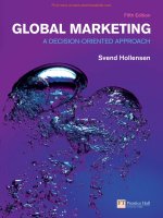 Global marketing a decision oriented approach 5e sven hollensen PEARSON  