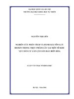 Nghiên cứu phân tích và đánh giá tồn lưu dioxin trong thực phẩm lấy tại một số khu vực dân cư lân cận sân bay biên hòa (Tóm tắt  trích đoạn)