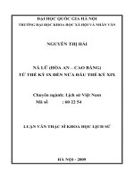 Nà lữ (hòa an   cao bằng) từ thế kỷ IX đến nửa đầu thế kỷ XIX (tóm tắt  trích đoạn)
