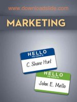 Marketing 1st by mello and hunts macgraw hill  