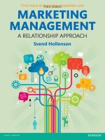 Marketing management a relationship approach 3rd hollensen PEARSON 2015