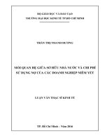 Mối quan hệ giữa sở hữu nhà nước và chi phí sử dụng nợ của các doanh nghiệp niêm yết 