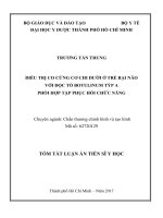 Điều trị co cứng cơ chi dưới ở trẻ bại não với độc tố Botulinum A phối hợp tập phục hồi chức năng (tt)