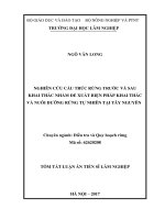 Nghiên cứu cấu trúc rừng trước và sau khai thác nhăm đề xuất biện pháp kỹ thuật khai thác và nuôi dưỡng rừng tự nhiên tại tây nguyên (Tóm tắt  trích đoạn)
