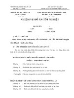 ĐỒ án tốt NGHIỆP   đại học THỦY lợi   THIẾT kế hồ CHỨA nước THANH NIÊN