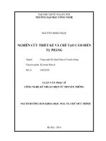 Nghiên cứu thiết kế và chế tạo cảm biến tụ phẳng (Tóm tắt  trích đoạn)
