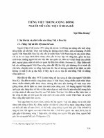 Tiếng việt trong cộng đồng người mỹ gốc việt ở hoa kỳ (Tóm tắt  trích đoạn)