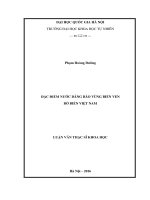 Đặc điểm nước dâng bão vùng biển ven bờ biển việt nam (tóm tắt  trích đoạn)