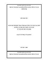 Đảng bộ tỉnh phú thọ lãnh đạo công tác đào tạo, bồi dưỡng cán bộ chủ chốt cấp cơ sở từ năm 1997 đến năm 2006 (tóm tắt  trích đoạn)