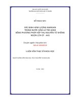 Xác định hàm lượng magan trong nước hãm lá trà xanh bằng phương pháp hấp thụ nguyên tử không ngọn lửa GF AAS (Tóm tắt  trích đoạn)