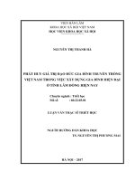 Phát huy giá trị đạo đức gia đình truyền thống việt nam trong xây dựng gia đình hiện đại ở tỉnh lâm đồng hiện nay 